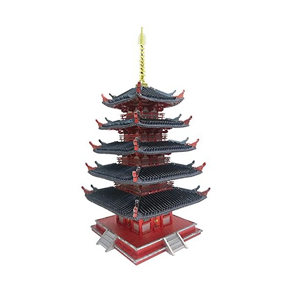 Piececool Puzzle 3D en Metal pour Adulte- La Tour Pagode à Cinq étages Kits de Modèles de Bricolage Construction kit Five-sto
