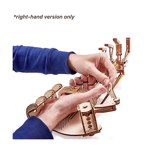 Wood Trick Wooden Robot Hand 3D Wooden Puzzles for Adults and Kids to Build - Robotic Hand Wood Model Kit to Build