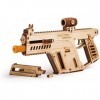 Wood Trick 3D Wooden Puzzle Assault Rifle Mechanical Models with Board Game, Assembly Constructor, Brain Teaser, Best DIY Toy