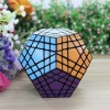 HappyToy Shengshou Megaminx Dodecahedron 5x5x12 Noir Couleur Vitesse Cube Puzzle Puzzle Magic Cube Speed Twist Toy + Un trépi