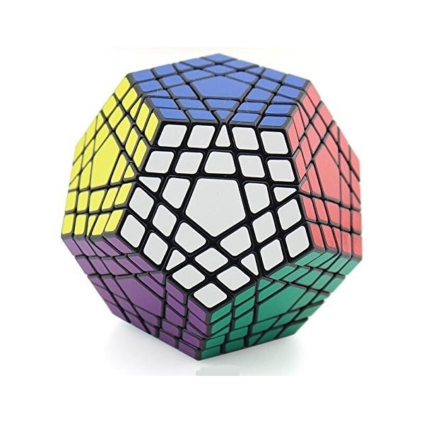 Gobus ShengShou 5x5 Megaminx Dodécaèdre 5x5 Gigaminx Megaminx Cube 12 Surface, difficulté 5 étoiles Noir 