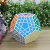 Oostifun Shengshou Puzzle Gigaminx Megaminx Cube 12 Surface 5 x 5 x 5 + un trépied Blanc 