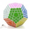 HappyToy ShengShou 5x5x12 megaminx dodécaèdre 5x5 gigaminx personnalisés megaminx Cube 12 Surface + Un trépied Blanc