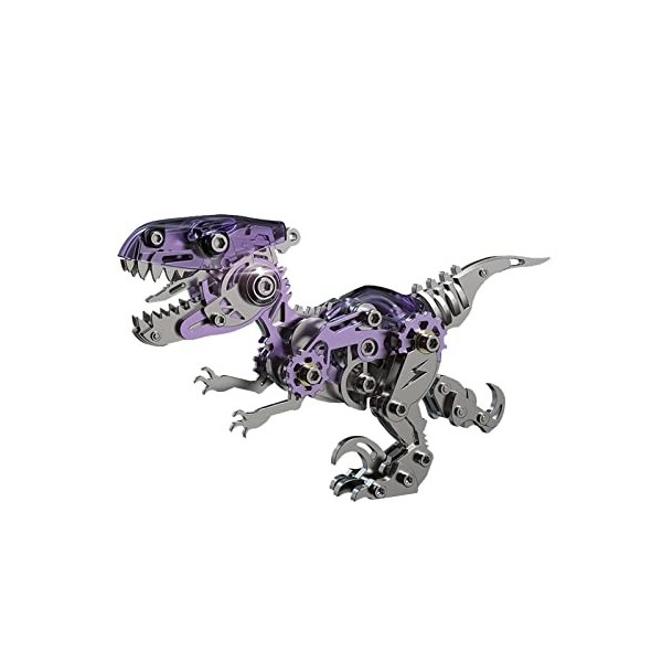 UpGLeuch Puzzle en métal 3D coloré pour adultes - Kits de modèle de dinosaure en métal, jouet de construction à faire soi-mêm