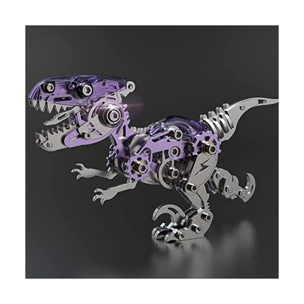 UpGLeuch Puzzle en métal 3D coloré pour adultes - Kits de modèle de dinosaure en métal, jouet de construction à faire soi-mêm