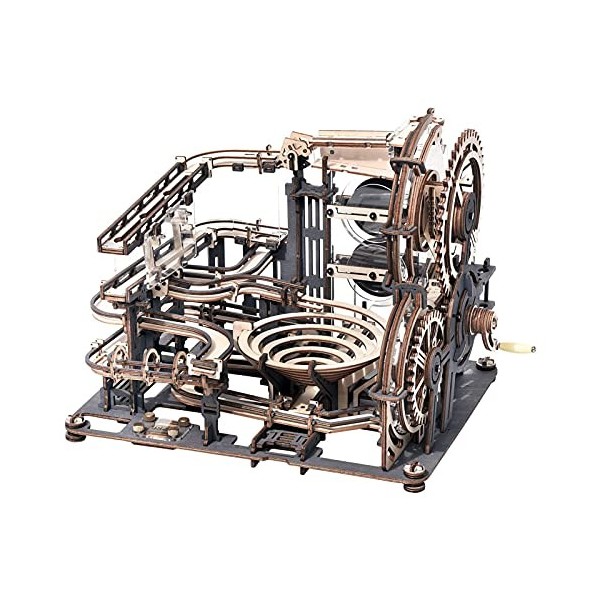 Puzzle 3D en bois, jeu de piste à billes pour adultes Perpetuum Mobile Technique mécanique Jouet Modèle Kit de construction