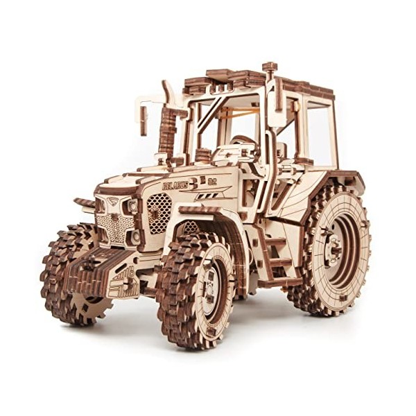 EWA Eco-Wood-Art - Tractor BELARUS-82 - Puzzle 3D mécanique en Bois - Casse-tête pour Adultes et Adolescents -à Monter soi-mê