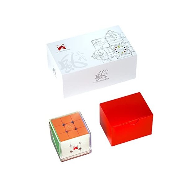 QiYi Tornado V3 Cube de vitesse magnétique sans autocollant, 3 x 3 cubes de puzzle professionnels, sensation de main douce, c