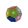 SDFK Dodécaèdre Vitesse Cube 3D Puzzle, Megaminx Vitesse Cube Noir Autocollant, Jouets Éducatifs pour Enfants Cadeau,4 * 4 Cu