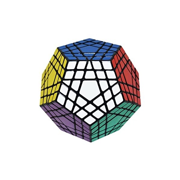 Megaminx Speed Cube Noir Autocollant Dodécaèdre 3D Puzzle Jouets Enfants Noël Cadeau danniversaire,4 * 4 Cube