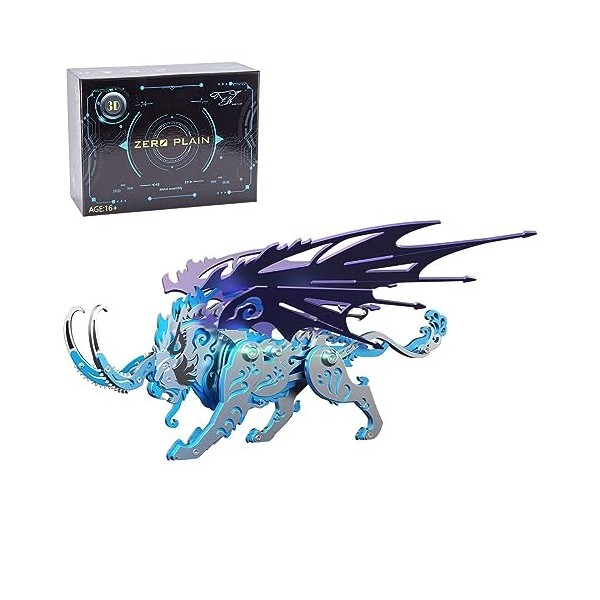 GOUX Puzzle 3D - Puzzle de tigre 3D - Puzzle 3D en métal - Pour adultes - Modèle 3D - Cadeau dornement DIY - Avec 88 pièces 