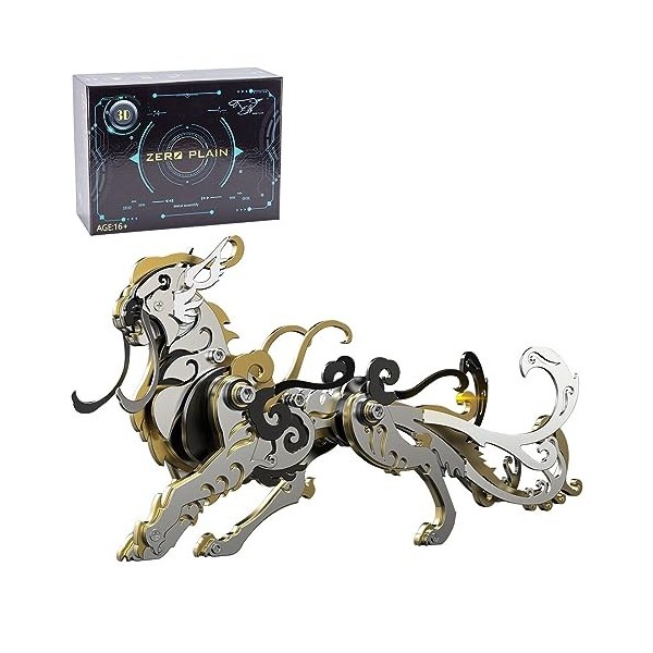 GOUX Puzzle 3D - Puzzle de tigre 3D - Puzzle 3D en métal - Pour adultes - Modèle 3D - Cadeau dornement DIY - Avec 88 pièces 