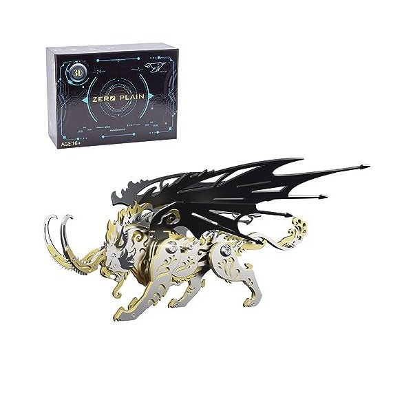 GOUX Puzzle 3D - Puzzle de tigre 3D - Puzzle 3D en métal - Pour adultes - Modèle 3D - Cadeau dornement DIY - Avec 88 pièces 