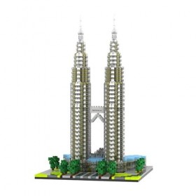 2351pièces Kuala Lumpur Petronas tours bloc de construction jouet construction Puzzle blocs construction modèle assemblage ma
