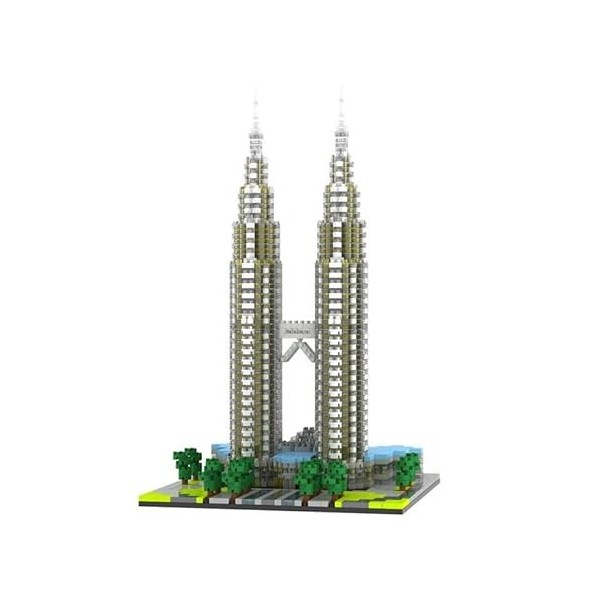 2351pièces Kuala Lumpur Petronas tours bloc de construction jouet construction Puzzle blocs construction modèle assemblage ma