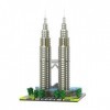 2351pièces Kuala Lumpur Petronas tours bloc de construction jouet construction Puzzle blocs construction modèle assemblage ma