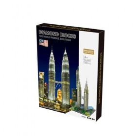 2351pièces Kuala Lumpur Petronas tours bloc de construction jouet construction Puzzle blocs construction modèle assemblage ma