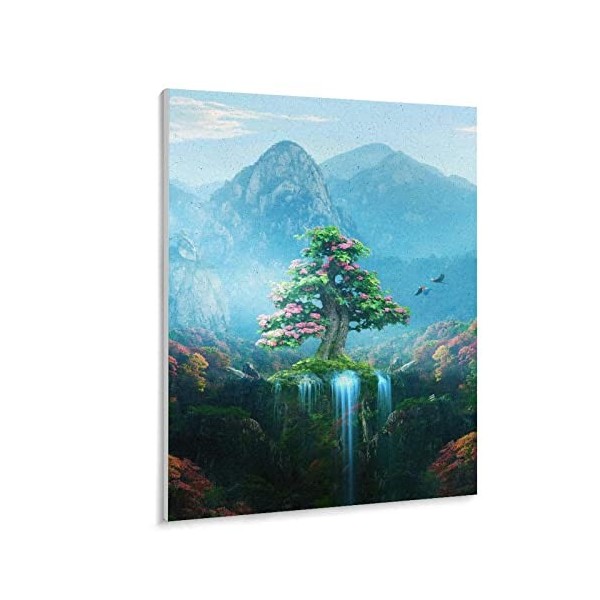 Puzzle 1500 Pièces pour Adultes，Fantasy Tree Landscape Waterfall，Puzzle en Bois，Puzzles Classiques Enfant Puzzle Puzzles Stim