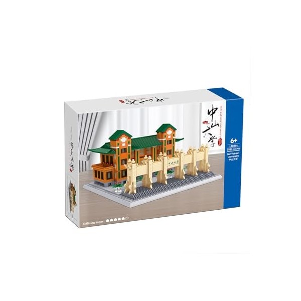 3523 pièces puzzle architectural traditionnel luniversité Sun Yat-sen blocs construction assemblage modèles ensemble constru