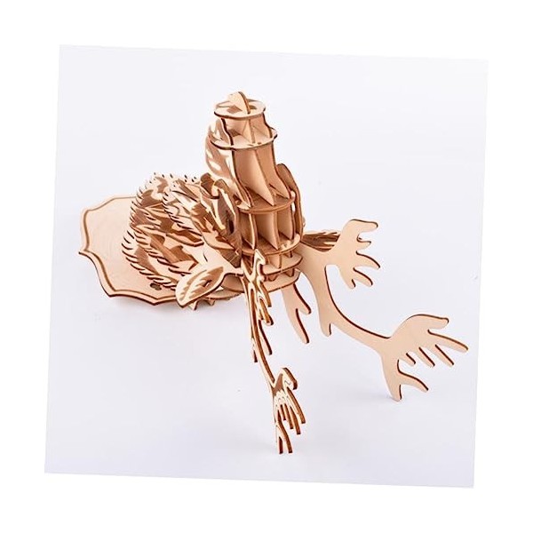 Toyvian Scie Sauteuse Jouets Déveil en Bois 3D Tête De Cerf Puzzle