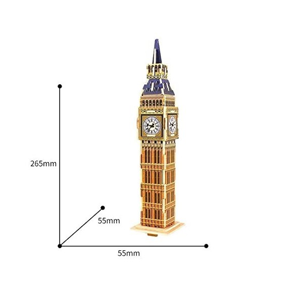 Hands Craft DIY MJ204 Puzzle en bois moderne Big Ben Kit complet de loisirs créatifs