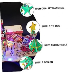 Toyvian 6 Pièces Puzzle De Modèle darbre De Noël Stéréo 3D Casse-tête Puzzle De Construction danimaux Modèle darbre Dasse