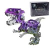 Explorers Puzzle 3D en métal - 160 pièces - Puzzle 3D Velociraptor - Pour adultes et adolescents - Créatif - Noir transparent