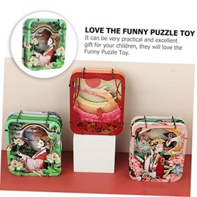 Toyvian 5 Ensembles Casse-tête en Papier 3D Jouets pour Enfants Jouet Enfant Jouets Rétro Jouets Déveil Énigmes 3D Scie Saut