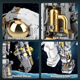 Ensemble de construction dastronaute spatial pour adultes - Cadeaux pour garçons de 8 à 14 ans, compatible avec les blocs de