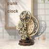 KaAfaL Horloge Punk mécanique en Bois Puzzle 3D créatif assemblé à la Main Cadeaux de Passe-Temps for Adultes Puzzle