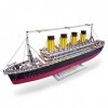 GuDoQi Puzzle 3D Bois, Maquette de Titanic en Bois a Construire pour Adulte et Collectionneurs, Jouet dAssemblage Bricolage,