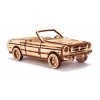 Wood Trick Cabriolet Car Mini 3D Wooden Puzzle for Adults and Kids to Build - 6.7 x 2.8 in - Mechanical Moving Parts - Wood M