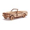 Wood Trick Cabriolet Car Mini 3D Wooden Puzzle for Adults and Kids to Build - 6.7 x 2.8 in - Mechanical Moving Parts - Wood M