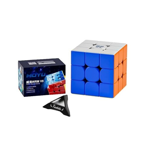 Speed ​​Cube, MoYu WeiLong WRM V9 3x3 Magic Cube Ball-Core Version Produit Phare Professionnel sans Autocollant Durable et Fl