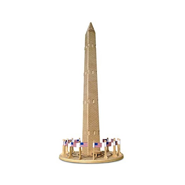 Puzzled Washington Monument 3D Natural Wood Puzzles 34 Piece by Puzzled