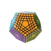 SDFK Dodécaèdre Vitesse Cube Noir Autocollant, Megaminx Magic Cube 3D Puzzle Cube Casse-Tête Puzzles Jouets,5 * 5 Cube