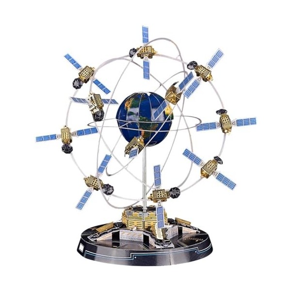 Puzzle 3D en Metal pour Adulte, Kit de Modélisme en Métal Système de navigation par satellite Beidou, Cadeau de Décoration de