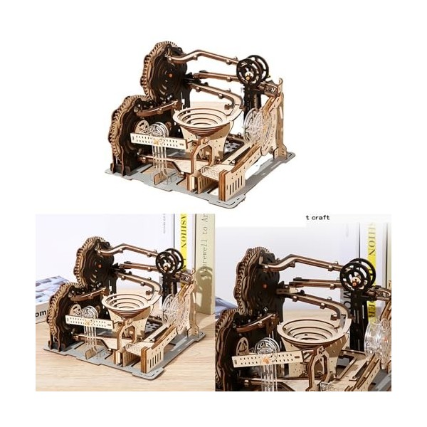 Lily Brown Bois Marbre Nuit Ville 3D Puzzle Artisanat Jouet Bricolage Modèle Mécanique Construction Kit pour Enfants Adultes 