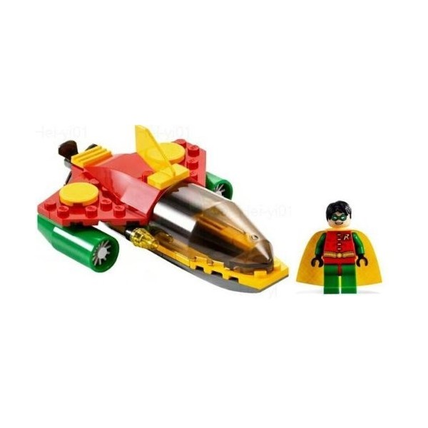 Robin & Scuba Jet 7885- LEGO Batman Figure & Vehicle no box, decal or instructions-will send online link 