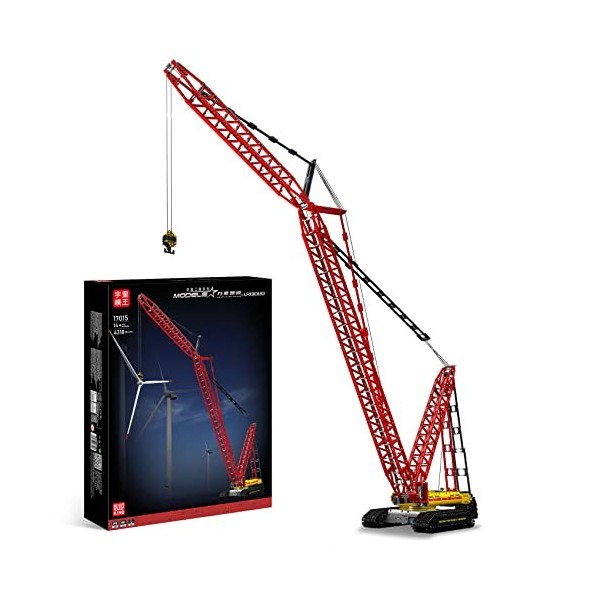 Mould King 17015 Grue sur chenilles jusquà 210cm LR - 13000 Grue sur chenilles, app Double Bloc de Commande à Distance, 4318