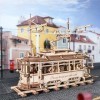 ROKR Tram Puzzle 3D en Bois, Maquette en Bois a Construire pour Adulte,Idée de Cadeau de Décoration de Bureau LK801 