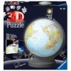 Ravensburger - Puzzle 3D Ball éducatif - Globe terrestre lumineux - A partir de 10 ans - 540 pièces numérotées à assembler sa