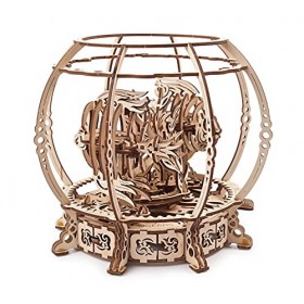 UGEARS Puzzles Mécaniques 3D pour Aquarium - Cadeau de Fête des Pères Puzzle Décoratif en Bois pour Aquarium Animé par Un Res