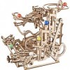 UGEARS Puzzle 3D Bois Kit - Circuit de Billes en Bois avec 10 Billes de Couleur - Maquette en Bois à Construire Puzzle 3D - J