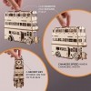 UGEARS Harry Potter Knight Bus Maquette en Bois a Construire - Puzzle 3D Bois pour Adulte - Maquette Bois Mécanique - DIY Kit