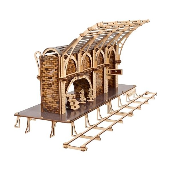 UGEARS Harry Potter Quai 9 ¾ Puzzle 3D Bois - Maquette en Bois à Construire pour Les Fans dHarry Potter - Kit Maquette Adult