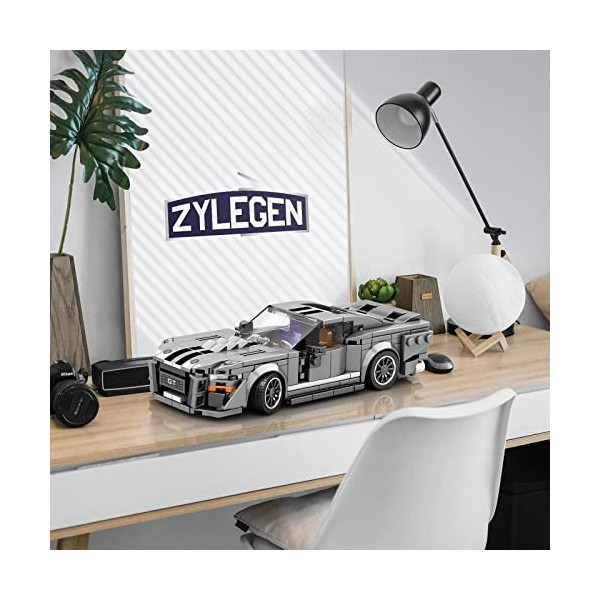 ZYLEGEN Shelby GT500 – Jouet de construction pour garçon, adolescent, cadeau ou collection, technologie de voiture de sport à