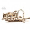 UGEARS Ligne de Tramway - Kits de Modèles 3D pour Adultes à Construire - Puzzles en Bois 3D - Kit de Modèles de Tramway - Kit