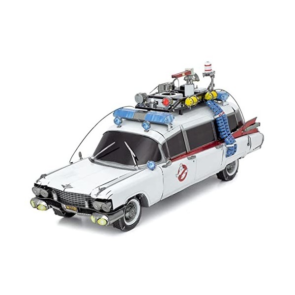 Metal Earth Puzzle 3D Voiture Ecto-1 Puzzle en Métal de Ghostbusters Maquettes à construire pour Adultes Niveau Modéré 16 x 5