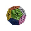 Megaminx Speed Cube Noir Autocollant, Magic Cube 3D Puzzle Cube Casse-Tête Puzzles Jouets,5 * 5 Cube